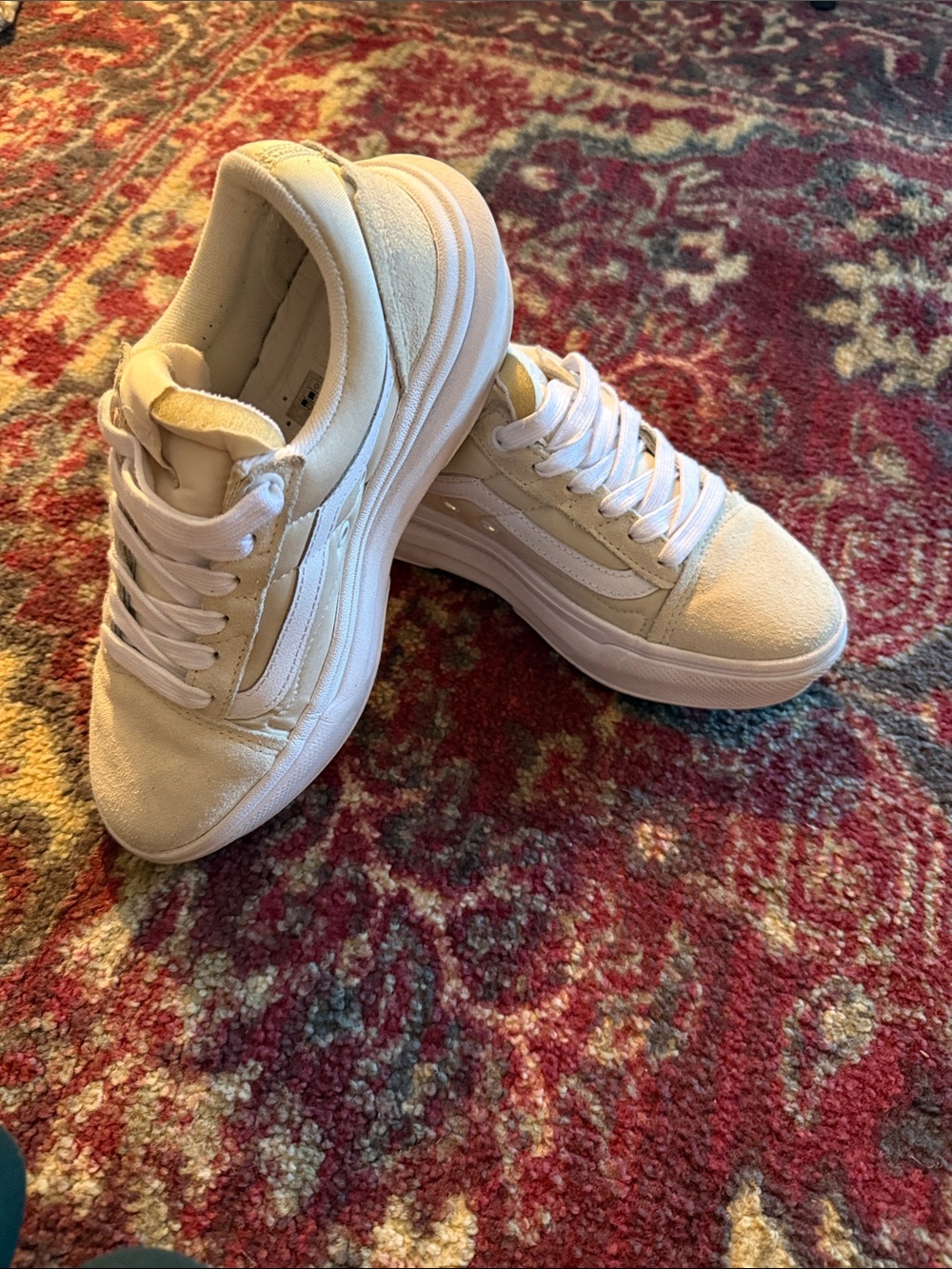 Vans Women’s Cream Platform Sneakers